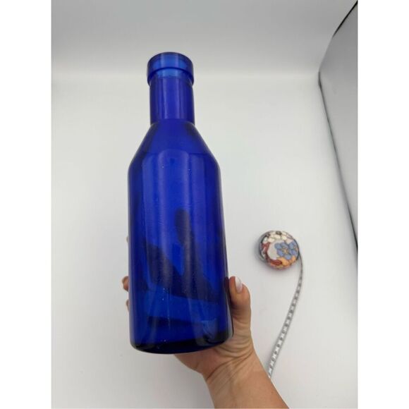 Vintage Cobalt Blue Glass Milk Bottle ‘Absolutely Pure Milk’ The Milk Protector - Picture 2 of 7